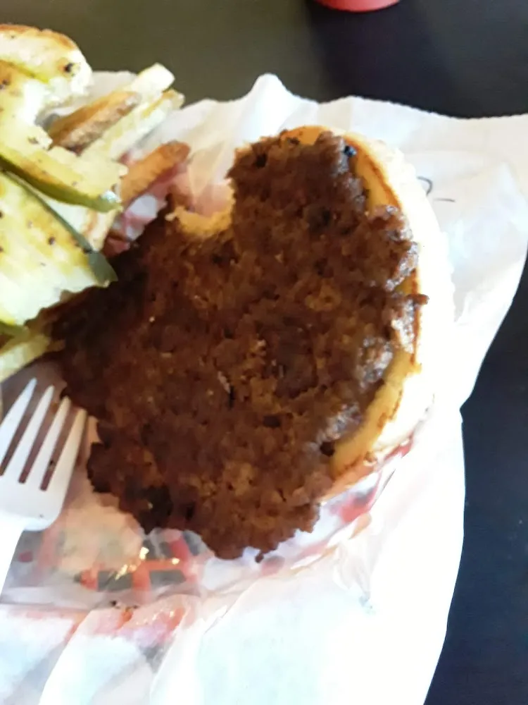 Hamburger Opened Waiting for Condiments