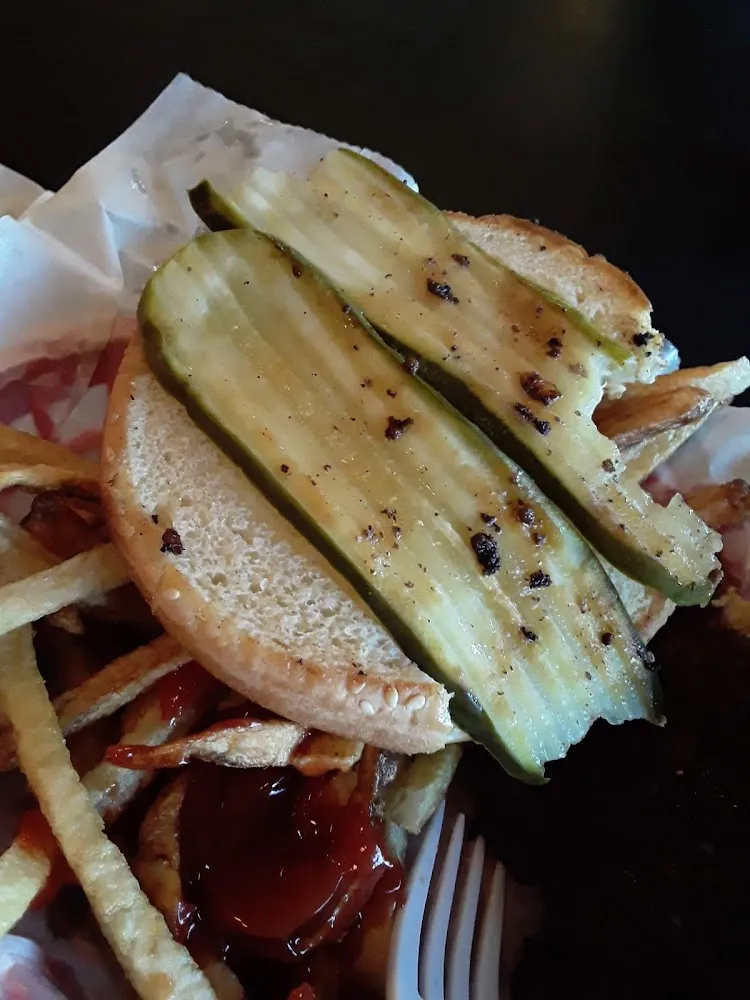 Pickle Side of Hamburger Bun